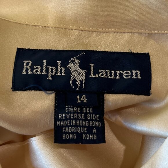 Ralph Lauren  SZ M Cream Silk Blouse Career Capsule Heritage Old $ Quiet Luxury - Picture 7 of 10
